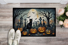 Load image into Gallery viewer, Black Cat Spooky Halloween Doormat - 24x36 Decorative Floor Mat – Indoor/Outdoor Rug with Artistic Flair