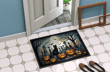 Load image into Gallery viewer, Black Cat Spooky Halloween Doormat -  18x27 Decorative Floor Mat – Indoor/Outdoor Rug