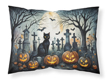 Load image into Gallery viewer, Black Cat Spooky Halloween Fabric Standard Pillowcase – Artistic Decorative Front, White Back