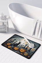 Load image into Gallery viewer, Black Cat Spooky Halloween Memory Foam Kitchen Mat