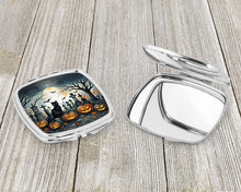 Load image into Gallery viewer, Black Cat Spooky Halloween Compact Mirror – Stylish Purse Mirror with Artistic Covers