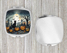 Load image into Gallery viewer, Black Cat Spooky Halloween Compact Mirror – Stylish Purse Mirror with Artistic Covers