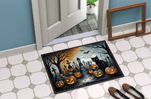 Load image into Gallery viewer, Black Cat Spooky Halloween Doormat -  18x27 Decorative Floor Mat – Indoor/Outdoor Rug
