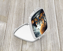 Load image into Gallery viewer, Black Cat Spooky Halloween Compact Mirror – Stylish Purse Mirror with Artistic Covers