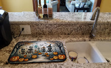 Load image into Gallery viewer, Calacas Skeletons Spooky Halloween Dish Drying Mat