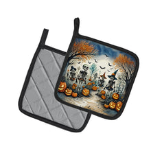 Load image into Gallery viewer, Calacas Skeletons Spooky Halloween Pot Holders - Set of 2 Decorative Kitchen Helpers | Made in the USA