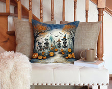 Load image into Gallery viewer, Calacas Skeletons Spooky Halloween Throw Pillow - 14x14 Decorative Pillow – Art for Your Home &amp; Patio