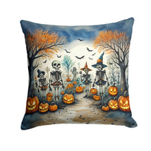 Load image into Gallery viewer, Calacas Skeletons Spooky Halloween Fabric Decorative Pillow