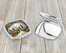 Load image into Gallery viewer, Calacas Skeletons Spooky Halloween Compact Mirror – Stylish Purse Mirror with Artistic Covers