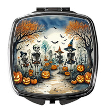 Load image into Gallery viewer, Calacas Skeletons Spooky Halloween Compact Mirror – Stylish Purse Mirror with Artistic Covers