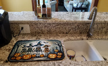 Load image into Gallery viewer, Calacas Skeletons Spooky Halloween Dish Drying Mat