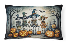 Load image into Gallery viewer, Calacas Skeletons Spooky Halloween Fabric Decorative Pillow