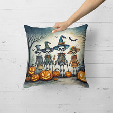 Load image into Gallery viewer, Calacas Skeletons Spooky Halloween Fabric Decorative Pillow
