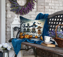 Load image into Gallery viewer, Calacas Skeletons Spooky Halloween Fabric Decorative Pillow