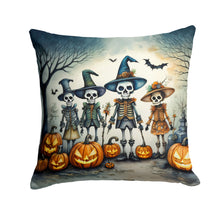 Load image into Gallery viewer, Calacas Skeletons Spooky Halloween Fabric Decorative Pillow
