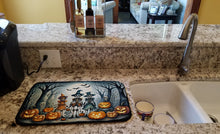 Load image into Gallery viewer, Calacas Skeletons Spooky Halloween Dish Drying Mat