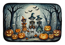 Load image into Gallery viewer, Calacas Skeletons Spooky Halloween Dish Drying Mat