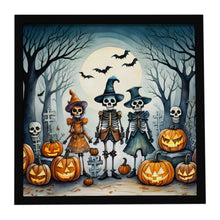 Load image into Gallery viewer, Calacas Skeletons Spooky Halloween Framed Metal Print