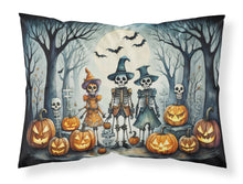 Load image into Gallery viewer, Calacas Skeletons Spooky Halloween Fabric Standard Pillowcase – Artistic Decorative Front, White Back