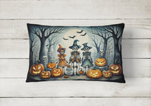 Load image into Gallery viewer, Calacas Skeletons Spooky Halloween Fabric Decorative Pillow