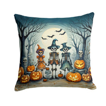 Load image into Gallery viewer, Calacas Skeletons Spooky Halloween Throw Pillow - 14x14 Decorative Pillow – Art for Your Home &amp; Patio