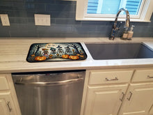 Load image into Gallery viewer, Calacas Skeletons Spooky Halloween Dish Drying Mat