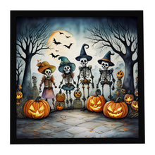 Load image into Gallery viewer, Calacas Skeletons Spooky Halloween Framed Metal Print