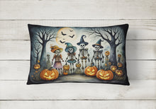 Load image into Gallery viewer, Calacas Skeletons Spooky Halloween Fabric Decorative Pillow