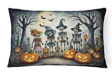 Load image into Gallery viewer, Calacas Skeletons Spooky Halloween Fabric Decorative Pillow