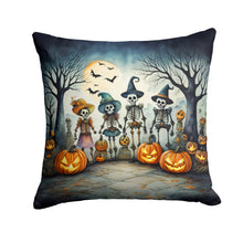 Load image into Gallery viewer, Calacas Skeletons Spooky Halloween Throw Pillow - 14x14 Decorative Pillow – Art for Your Home &amp; Patio