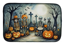 Load image into Gallery viewer, Calacas Skeletons Spooky Halloween Dish Drying Mat