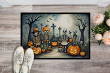 Load image into Gallery viewer, Calacas Skeletons Spooky Halloween Doormat -  18x27 Decorative Floor Mat – Indoor/Outdoor Rug