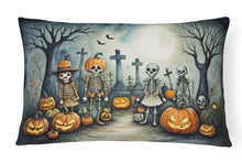 Load image into Gallery viewer, Calacas Skeletons Spooky Halloween Fabric Decorative Pillow
