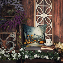 Load image into Gallery viewer, Calacas Skeletons Spooky Halloween Throw Pillow - 14x14 Decorative Pillow – Art for Your Home &amp; Patio