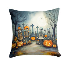 Load image into Gallery viewer, Calacas Skeletons Spooky Halloween Throw Pillow - 14x14 Decorative Pillow – Art for Your Home &amp; Patio