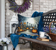 Load image into Gallery viewer, Calacas Skeletons Spooky Halloween Fabric Decorative Pillow
