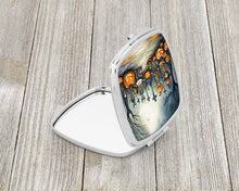 Load image into Gallery viewer, Calacas Skeletons Spooky Halloween Compact Mirror – Stylish Purse Mirror with Artistic Covers