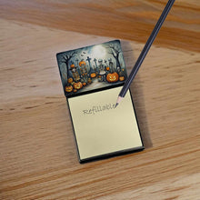 Load image into Gallery viewer, Calacas Skeletons Spooky Halloween Sticky Note Holder- Refiilable Desk Accessory Note Pad