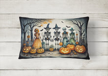 Load image into Gallery viewer, Calacas Skeletons Spooky Halloween Fabric Decorative Pillow