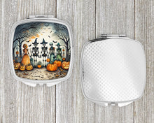 Load image into Gallery viewer, Calacas Skeletons Spooky Halloween Compact Mirror – Stylish Purse Mirror with Artistic Covers