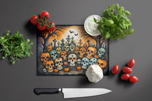 Load image into Gallery viewer, Calaveras Sugar Skulls Spooky Halloween Glass Cutting Boards – Durable, Decorative Kitchen Art Large