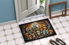 Load image into Gallery viewer, Calaveras Sugar Skulls Spooky Halloween Doormat -  18x27 Decorative Floor Mat – Indoor/Outdoor Rug