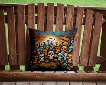 Load image into Gallery viewer, Calaveras Sugar Skulls Spooky Halloween Throw Pillow - 14x14 Decorative Pillow – Art for Your Home &amp; Patio