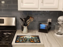 Load image into Gallery viewer, Calaveras Sugar Skulls Spooky Halloween Glass Cutting Boards – Durable, Decorative Kitchen Art Large