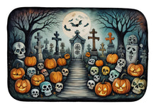 Load image into Gallery viewer, Calaveras Sugar Skulls Spooky Halloween Dish Drying Mat