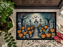 Load image into Gallery viewer, Calaveras Sugar Skulls Spooky Halloween Doormat -  18x27 Decorative Floor Mat – Indoor/Outdoor Rug