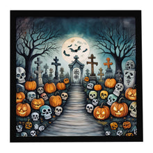 Load image into Gallery viewer, Calaveras Sugar Skulls Spooky Halloween Framed Metal Print