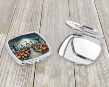 Load image into Gallery viewer, Calaveras Sugar Skulls Spooky Halloween Compact Mirror – Stylish Purse Mirror with Artistic Covers