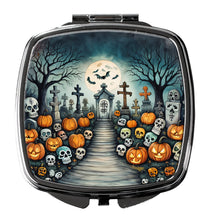 Load image into Gallery viewer, Calaveras Sugar Skulls Spooky Halloween Compact Mirror – Stylish Purse Mirror with Artistic Covers