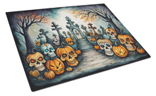 Load image into Gallery viewer, Calaveras Sugar Skulls Spooky Halloween Glass Cutting Boards – Durable, Decorative Kitchen Art Large
